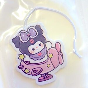 Cute Kuromi Character Air Freshener with Pink and Black Design